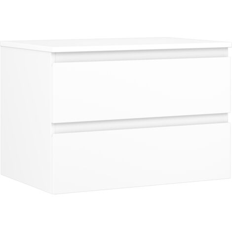 Mexen Orio armario de ba帽o bajo lavabo de 70 cm con encimera, 2 cajones, blanco mate - 91A10-07047-2-BFFC01