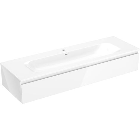 Mexen Orio armoire de salle de bain 140 cm avec lavabo Vela, 1 tiroir, blanc brillant - 91A10-14023-1-BF00-W23M00