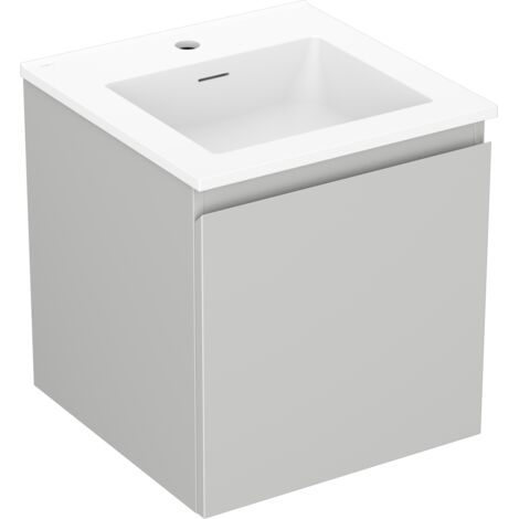 Mexen Orio armoire de salle de bain 45 cm avec lavabo Otis, 1 tiroir, gris mat/blanc mat - 91A10-04547-1-BF62-W18M01