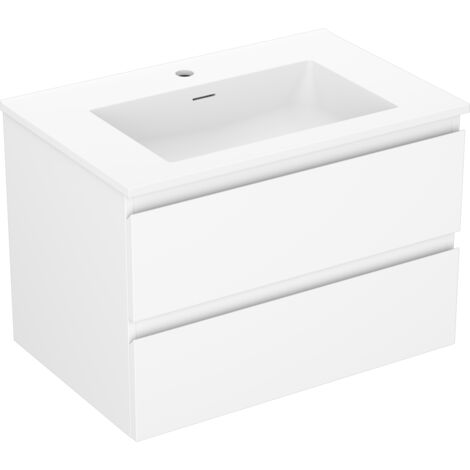 Mexen Orio armoire de salle de bain 70 cm avec lavabo Otis, 2 tiroirs, blanc mat - 91A10-07047-2-BFF01-W18M01