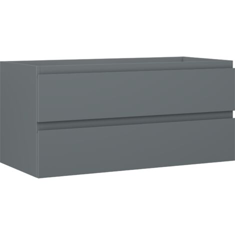 Mexen Orio armoire de salle de bain sous lavabo 100 cm, 2 tiroirs, graphite mat - 91A10-10047-2-BFF66
