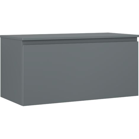 Mexen Orio armoire de salle de bain sous-lavabo 100 cm avec dessus, 1 tiroir, graphite mat - 91A10-10047-1-BFC66