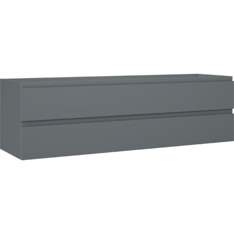 Mexen Orio armoire de salle de bain sous lavabo 160 cm, 2 tiroirs, graphite mat - 91A10-16047-2-BFF66
