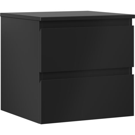 Mexen Orio armoire de salle de bain sous-lavabo 50 cm avec plateau, 2 tiroirs, noir mat - 91A10-05047-2-BFFC71