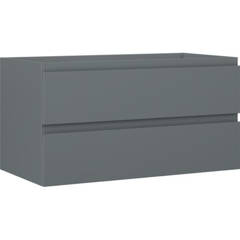 Mexen Orio armoire de salle de bain sous-lavabo 90 cm, 2 tiroirs, graphite mat - 91A10-09047-2-BFF66