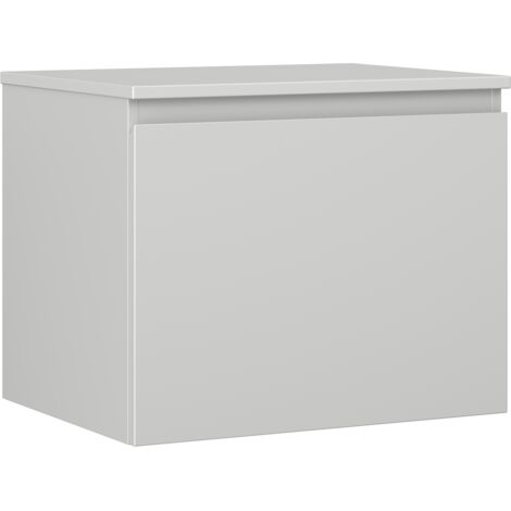 Mexen Orio armoire de salle de bain sous-vasque 60 cm avec plateau, 1 tiroir, gris mat - 91A10-06047-1-BFC62