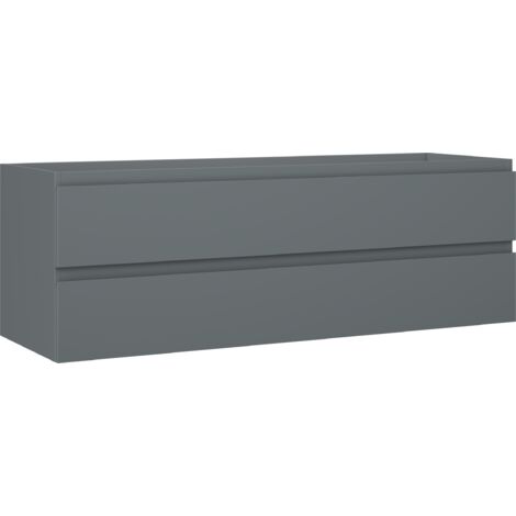 Mexen Orio Badezimmer-Unterschrank 140 cm, 2 Schubladen, matt grafit - 91A10-14047-2-BFF66