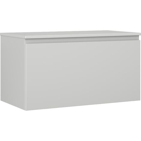Mexen Orio Badezimmer-Unterschrank 90 cm mit Arbeitsplatte, 1 Schublade, grau matt - 91A10-09047-1-BFC62