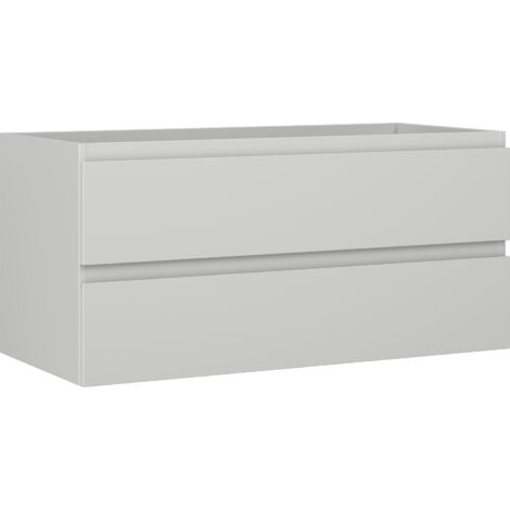 Mexen Orio Badezimmerschrank 100 cm, 2 Schubladen, Grau Matt - 91A10-10047-2-BFF62