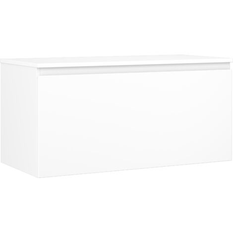 Mexen Orio Badezimmerschrank 100 cm mit Arbeitsplatte, 1 Schublade, weiß matt - 91A10-10047-1-BFC01