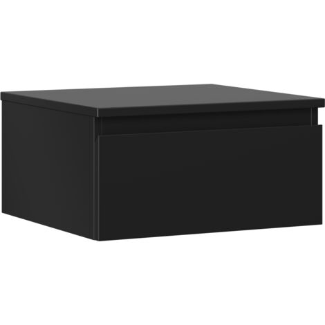 Mexen Orio Badezimmerschrank 50 cm mit Arbeitsplatte, 1 Schublade, Schwarz Matt - 91A10-05023-1-BFC71
