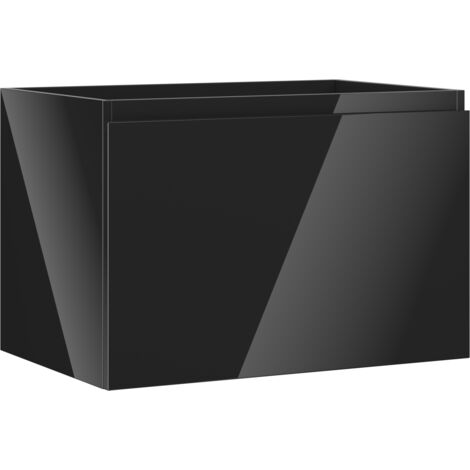 Mexen Orio Badezimmerschrank unter Waschbecken 70 cm, 1 Schublade, schwarz glänzend - 91A10-07047-1-BF70