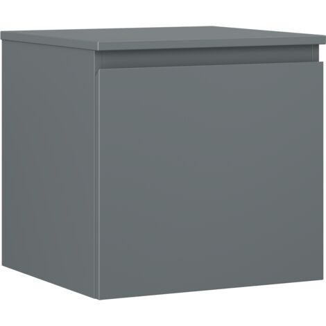 Mexen Orio Badezimmerunterschrank 50 cm mit Platte, 1 Schublade, Graphit matt - 91A10-05047-1-BFC66