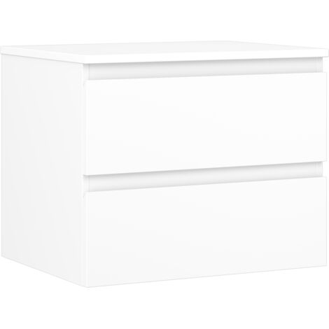 Mexen Orio Badezimmerunterschrank 60 cm mit Platte, 2 Schubladen, weiß matt - 91A10-06047-2-BFFC01