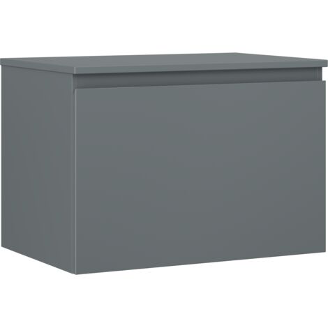 Mexen Orio Badezimmerunterschrank 70 cm mit Arbeitsplatte, 1 Schublade, Graphit matt - 91A10-07047-1-BFC66