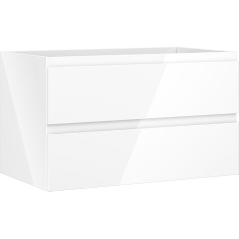 Mexen Orio Badezimmerunterschrank 80 cm, 2 Schubladen, weiß glänzend - 91A10-08047-2-BFF00