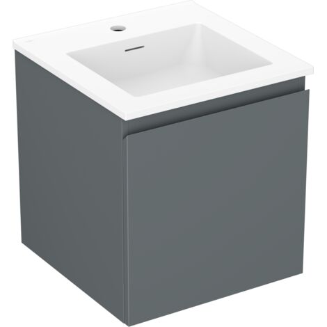 Mexen Orio Badschrank 45 cm mit Waschbecken Otis, 1 Schublade, Graphit Matt/Weiß Matt - 91A10-04547-1-BF66-W18M01