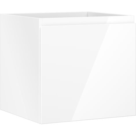 Mexen Orio gabinete de ba帽o bajo lavabo 50 cm, 1 caj贸n, blanco brillo - 91A10-05047-1-BF00