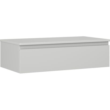 Mexen Orio gabinete de ba帽o para lavabo de 90 cm con encimera, 1 caj贸n, gris mate - 91A10-09023-1-BFC62