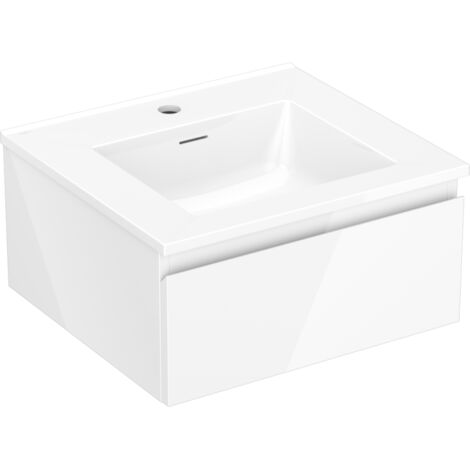 Mexen Orio meuble 50 cm avec lavabo Otis, 1 tiroir, blanc brillant - 91A10-05023-1-BF00-W18M00