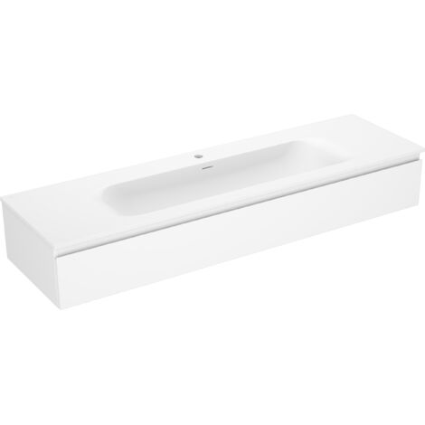 Mexen Orio meuble de salle de bain 160 cm avec lavabo Vela, 1 tiroir, blanc mat - 91A10-16023-1-BF01-W23M01
