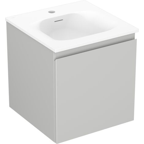 Mexen Orio meuble de salle de bain 45 cm avec lavabo Vela, 1 tiroir, gris mat/blanc mat - 91A10-04547-1-BF62-W23M01