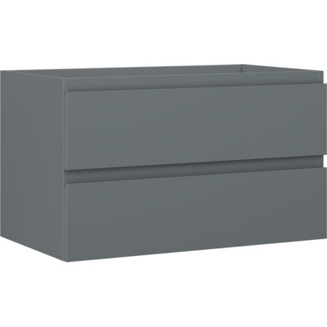 Mexen Orio meuble de salle de bain sous-lavabo 80 cm, 2 tiroirs, graphite mat - 91A10-08047-2-BFF66