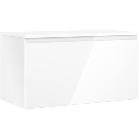 Mexen Orio meuble de salle de bain sous lavabo 90 cm avec plateau, 1 tiroir, blanc brillant - 91A10-09047-1-BFC00