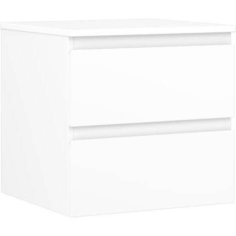 Mexen Orio meuble de salle de bain sous vasque 50 cm avec comptoir, 2 tiroirs, blanc mat - 91A10-05047-2-BFFC01