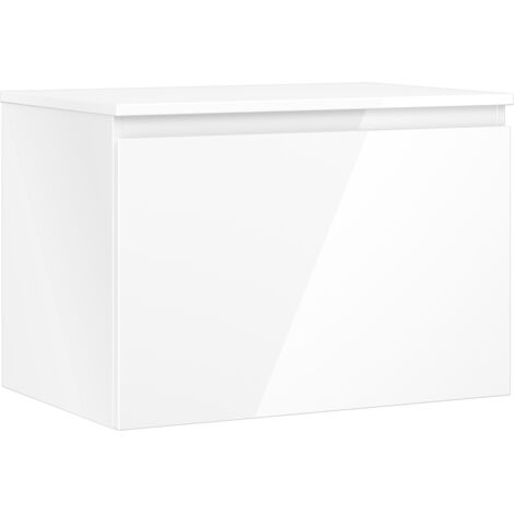Mexen Orio meuble de salle de bain sous vasque 70 cm avec plateau, 1 tiroir, blanc brillant - 91A10-07047-1-BFC00