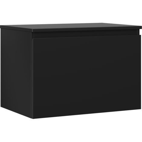 Mexen Orio meuble de salle de bain sous vasque 70 cm avec plateau, 1 tiroir, noir mat - 91A10-07047-1-BFC71