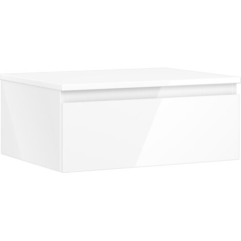 Mexen Orio meuble de salle de bains sous lavabo 60 cm avec plateau, 1 tiroir, blanc brillant - 91A10-06023-1-BFC00