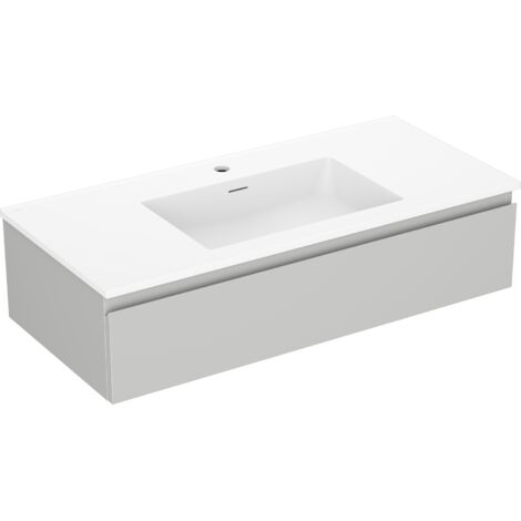 Mexen Orio mobile da bagno 100 cm con lavabo Otis, 1 cassetto, grigio opaco/bianco opaco - 91A10-10023-1-BF62-W18M01