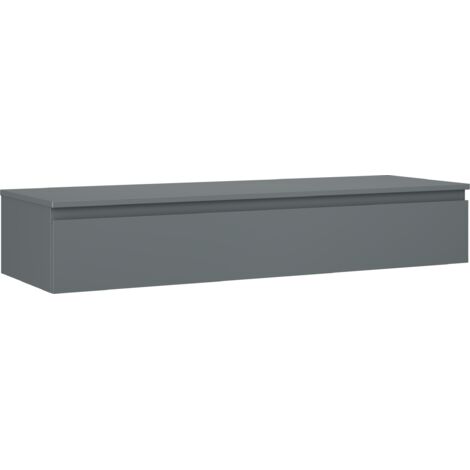 Mexen Orio mobile da bagno sotto lavabo 140 cm con piano, 1 cassetto, grafite opaco - 91A10-14023-1-BFC66