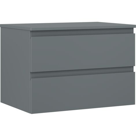 Mexen Orio mobile da bagno sotto lavabo 70 cm con piano, 2 cassetti, grafite opaco - 91A10-07047-2-BFFC66