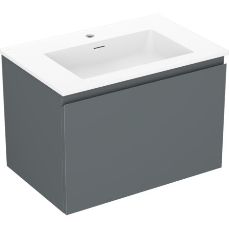 Mexen Orio mobiletto da bagno 70 cm con lavandino Otis, 1 cassetto, grafite opaco/bianco opaco - 91A10-07047-1-BF66-W18M01