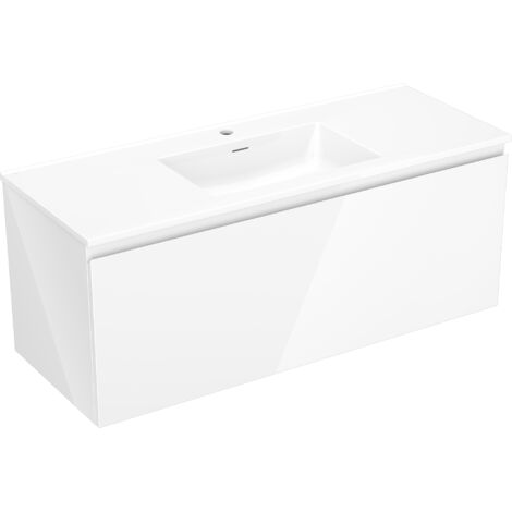 Mexen Orio mueble de ba帽o 120 cm con lavabo Otis, 1 caj贸n, blanco brillo - 91A10-12047-1-BF00-W18M00
