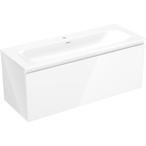 Mexen Orio mueble de ba帽o 120 cm con lavabo Vela, 1 caj贸n, blanco brillo - 91A10-12047-1-BF00-W23M00