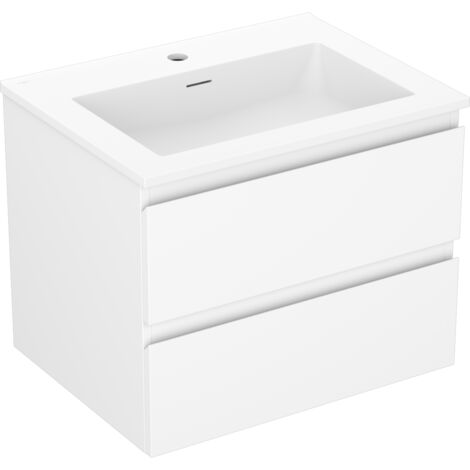 Mexen Orio mueble de ba帽o 60 cm con lavabo Otis, 2 cajones, blanco mate - 91A10-06047-2-BFF01-W18M01