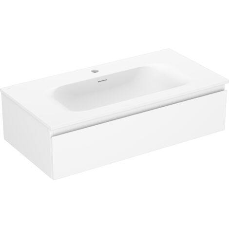 Mexen Orio mueble de ba帽o 90 cm con lavabo Vela, 1 caj贸n, blanco mate - 91A10-09023-1-BF01-W23M01