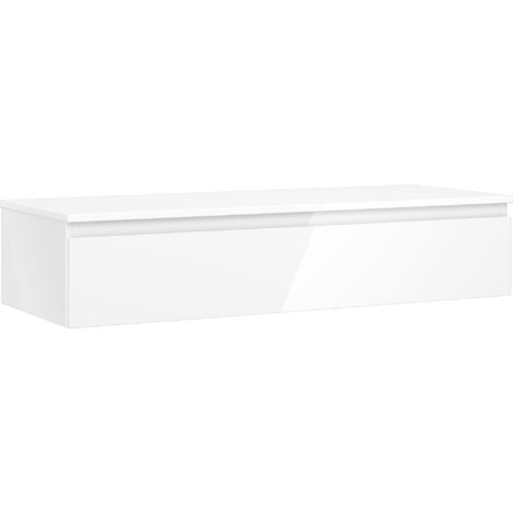 Mexen Orio mueble de ba帽o bajo lavabo 120 cm con encimera, 1 caj贸n, blanco brillo - 91A10-12023-1-BFC00