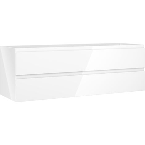Mexen Orio mueble de ba帽o bajo lavabo de 140 cm, 2 cajones, blanco brillo - 91A10-14047-2-BFF00