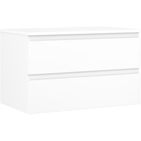 Mexen Orio mueble de ba帽o para lavabo 80 cm con encimera, 2 cajones, blanco mate - 91A10-08047-2-BFFC01