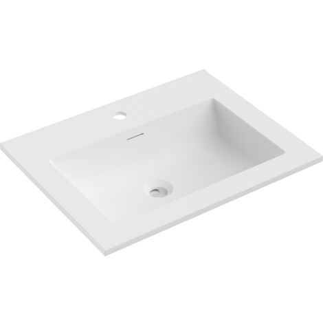 Mexen Otis lavabo empotrado en encimera 61 x 46,5 cm, blanco mate - 25186001
