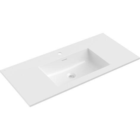 Mexen Otis lavabo incassato nel piano 101 x 46,5 cm, bianco lucido - 25181000