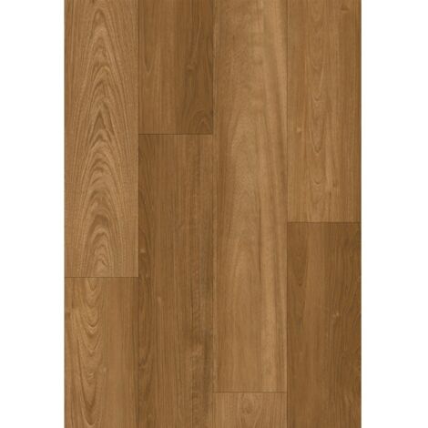 Mexen Overland Park muestra de paneles de vinilo 1240 x 182 mm SPC 6,5 mm, base IXPE 1,5 mm, 4 V-Fuga, Jatoba - F1067-S