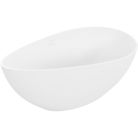 Mexen Parma vasca da bagno autoportante in conglomerato 160 x 95 cm, bianco opaco - 57231609500