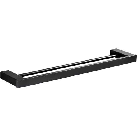 Mexen Pavo toallero doble, negro - 7030425-70