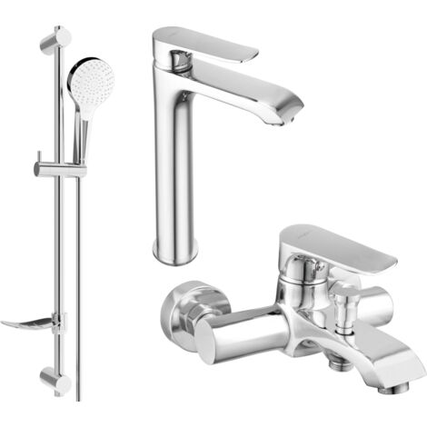 Mexen Pecos DF05 conjunto de ba帽o, cromo - 72713DF05-00