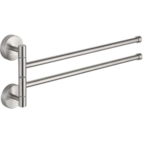 Mexen perchero giratorio doble para toallas, cromo - 7039242-00